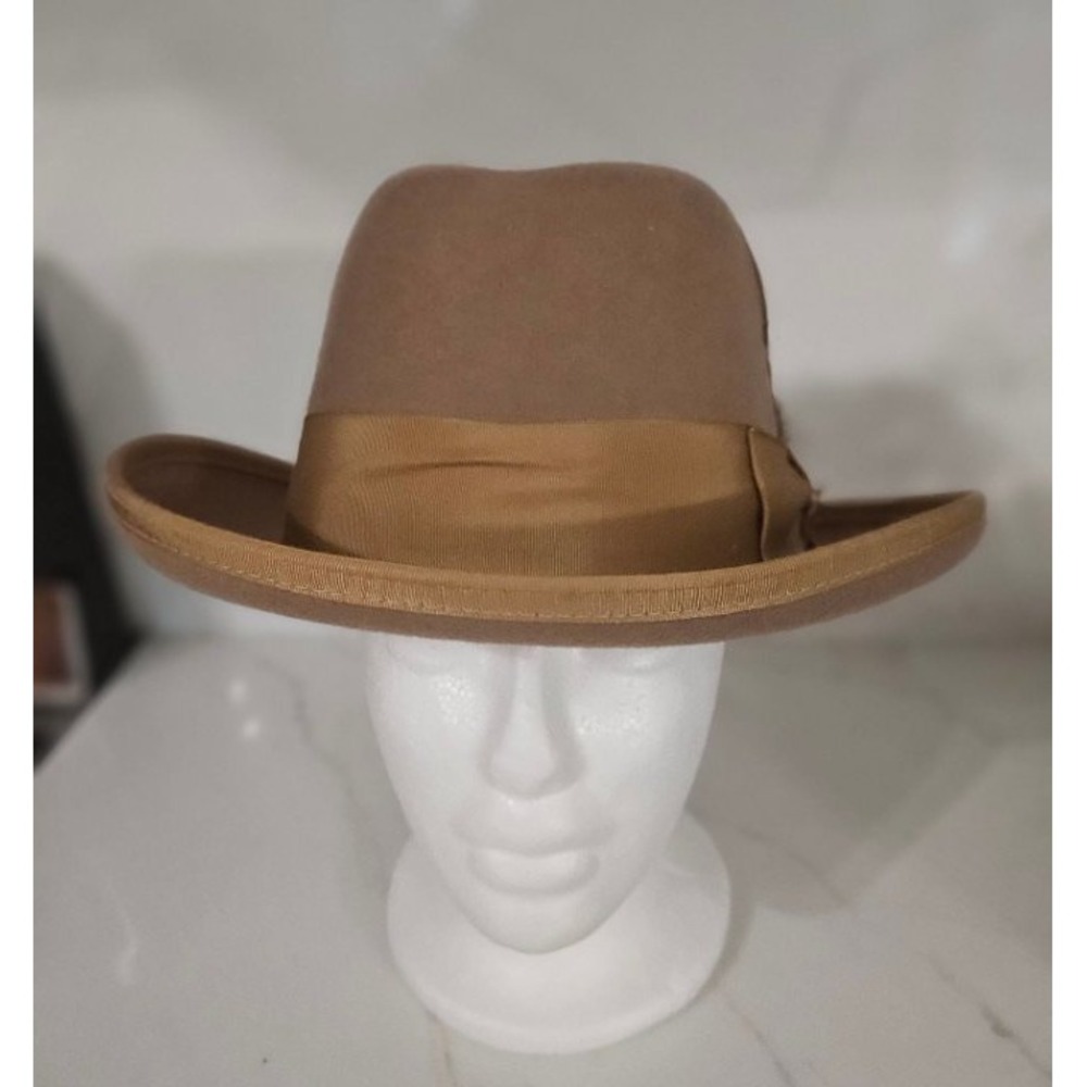 Stacy Adams Men's Fedora Dress Hat with Feather Detail